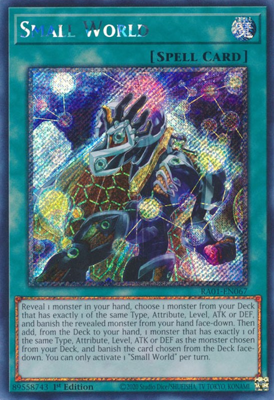 Small World [RA01-EN067] Platinum Secret Rare | Galactic Gamez