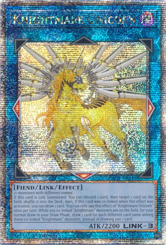 Knightmare Unicorn [RA01-EN043] Quarter Century Secret Rare | Galactic Gamez