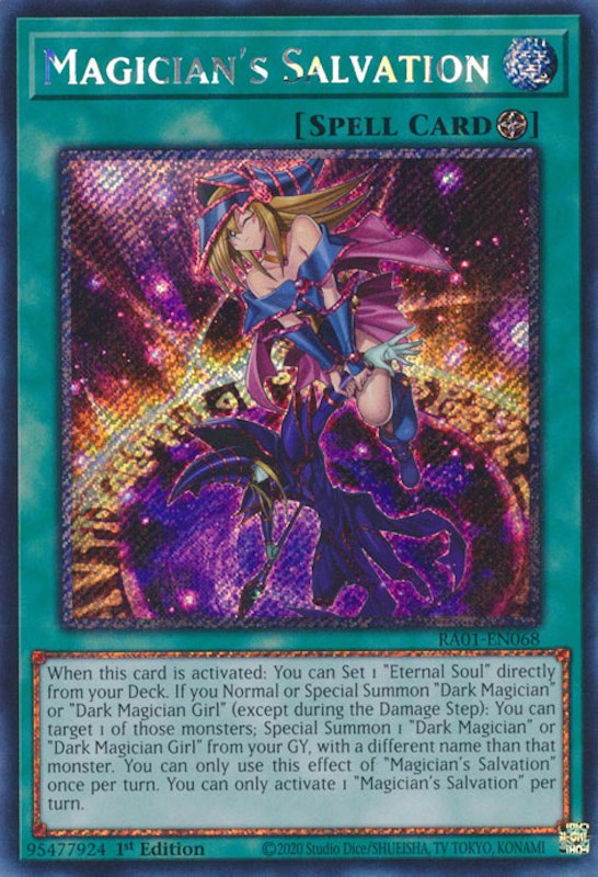 Magician's Salvation [RA01-EN068] Platinum Secret Rare | Galactic Gamez