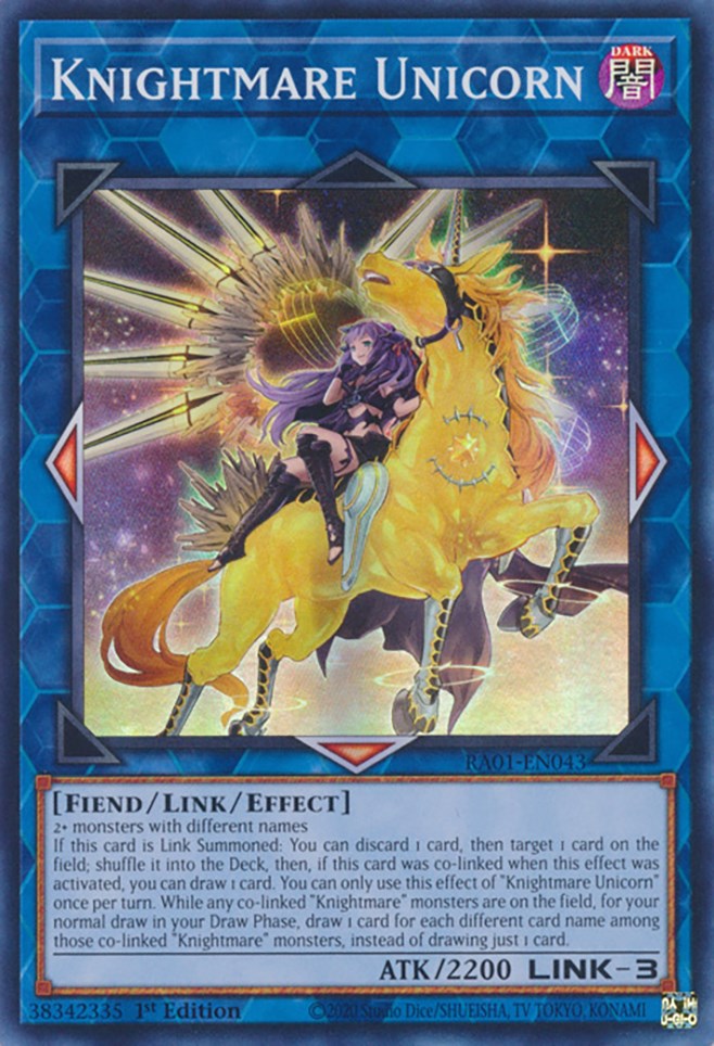 Knightmare Unicorn (Alternate Art) [RA01-EN043] Super Rare | Galactic Gamez