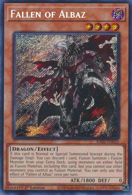 Fallen of Albaz [RA01-EN021] Secret Rare | Galactic Gamez