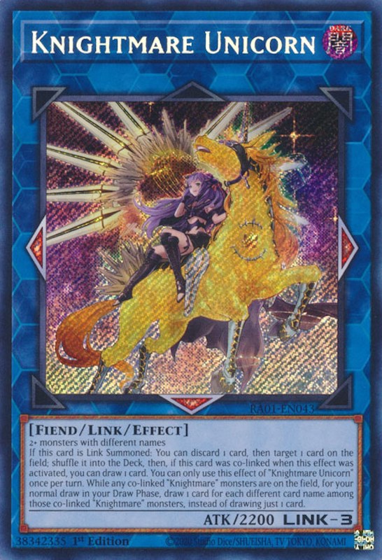 Knightmare Unicorn (Alternate Art) [RA01-EN043] Secret Rare | Galactic Gamez