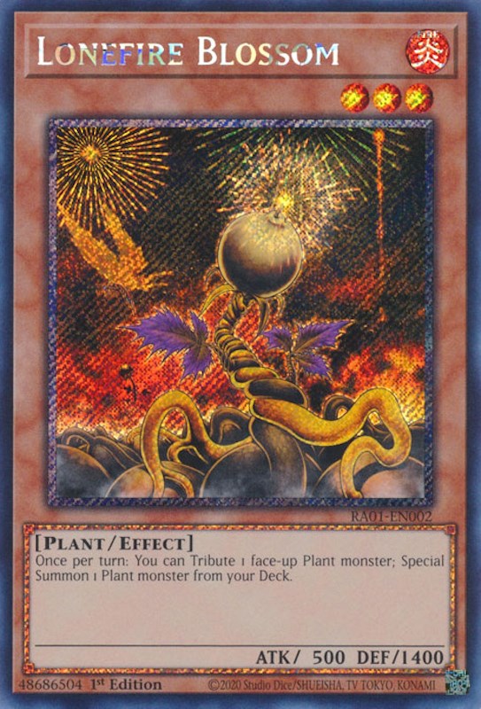 Lonefire Blossom [RA01-EN002] Prismatic Secret Rare | Galactic Gamez