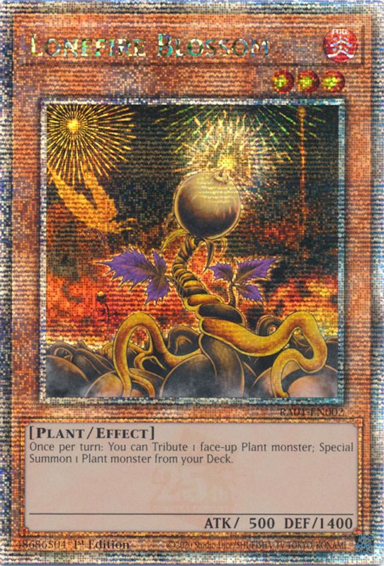 Lonefire Blossom [RA01-EN002] Quarter Century Secret Rare | Galactic Gamez