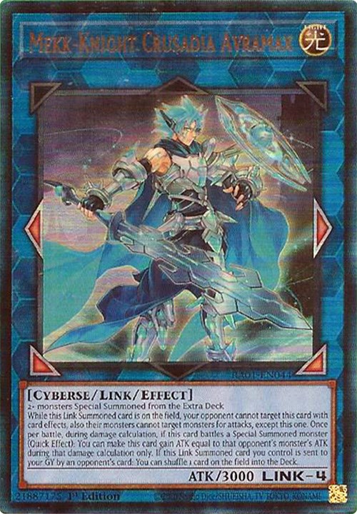 Mekk-Knight Crusadia Avramax [RA01-EN044] Prismatic Ultimate Rare | Galactic Gamez