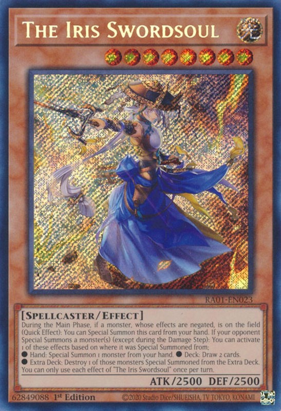 The Iris Swordsoul [RA01-EN023] Secret Rare | Galactic Gamez