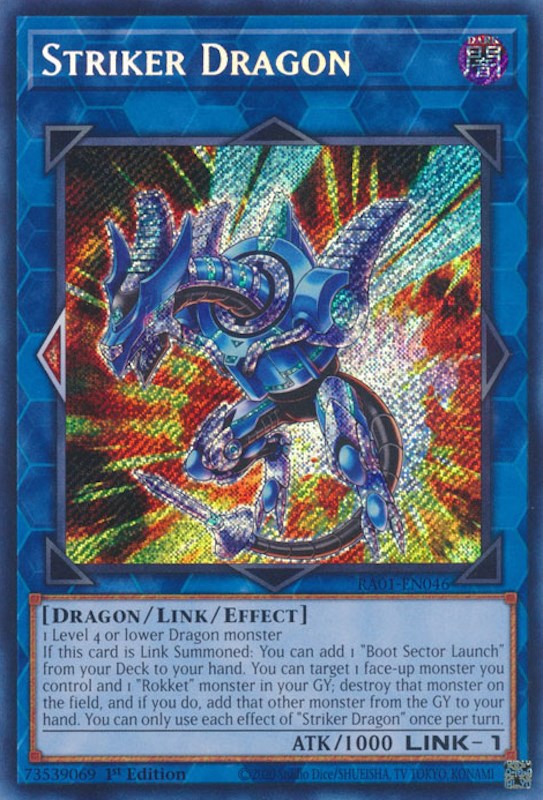 Striker Dragon [RA01-EN046] Secret Rare | Galactic Gamez