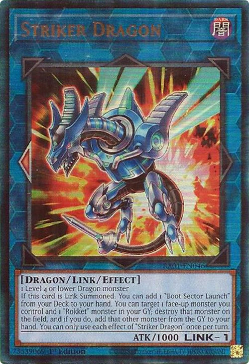 Striker Dragon [RA01-EN046] Prismatic Ultimate Rare | Galactic Gamez