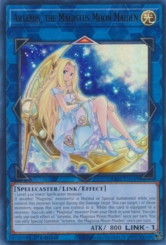 Artemis, the Magistus Moon Maiden [RA01-EN049] Ultra Rare | Galactic Gamez