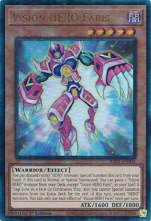 Vision HERO Faris [RA01-EN004] Prismatic Ultimate Rare | Galactic Gamez