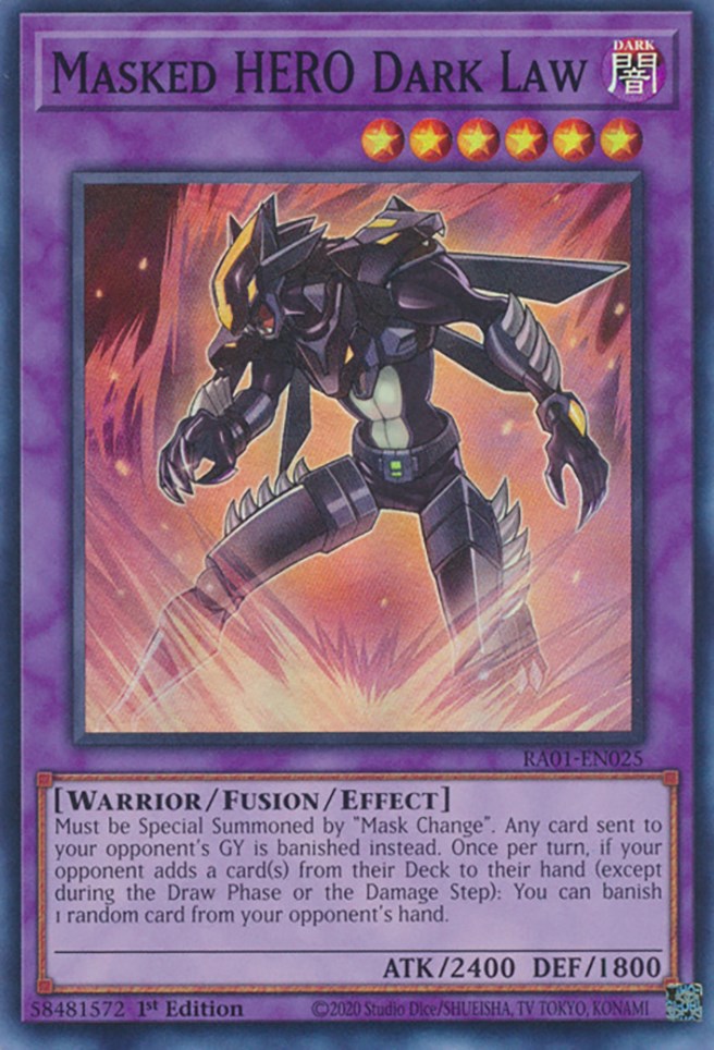 Masked HERO Dark Law [RA01-EN025] Super Rare | Galactic Gamez