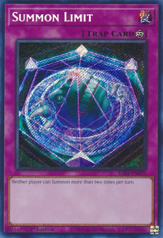 Summon Limit [RA01-EN070] Secret Rare | Galactic Gamez