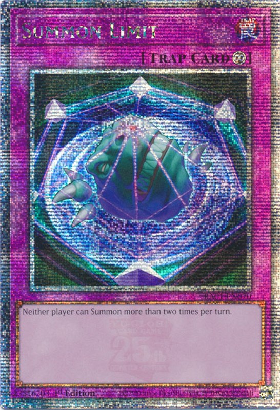 Summon Limit [RA01-EN070] Quarter Century Secret Rare | Galactic Gamez