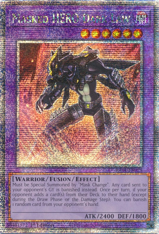 Masked HERO Dark Law [RA01-EN025] Quarter Century Secret Rare | Galactic Gamez