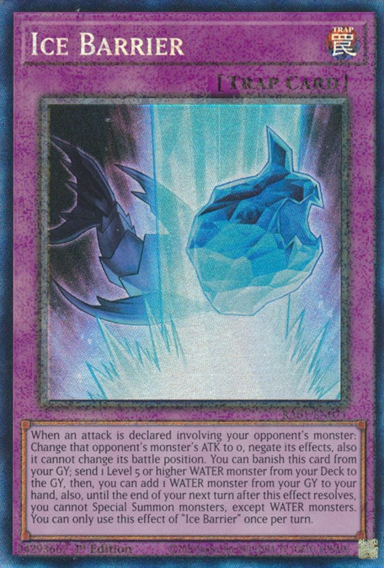 Ice Barrier [RA01-EN071] Prismatic Collector's Rare | Galactic Gamez