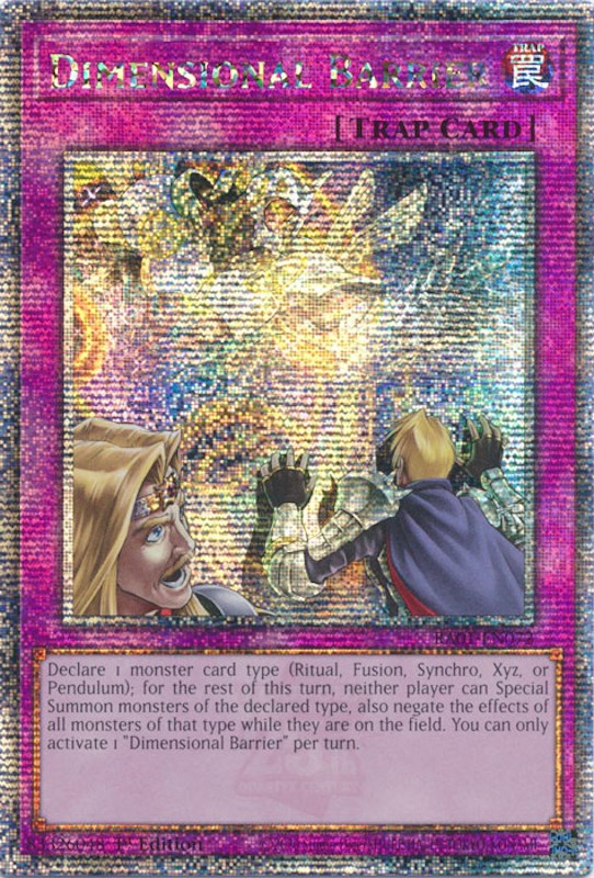 Dimensional Barrier [RA01-EN072] Quarter Century Secret Rare | Galactic Gamez