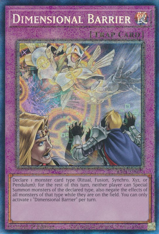 Dimensional Barrier [RA01-EN072] Prismatic Collector's Rare | Galactic Gamez