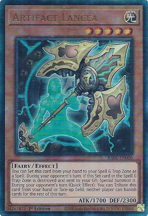 Artifact Lancea [RA01-EN006] Prismatic Ultimate Rare | Galactic Gamez