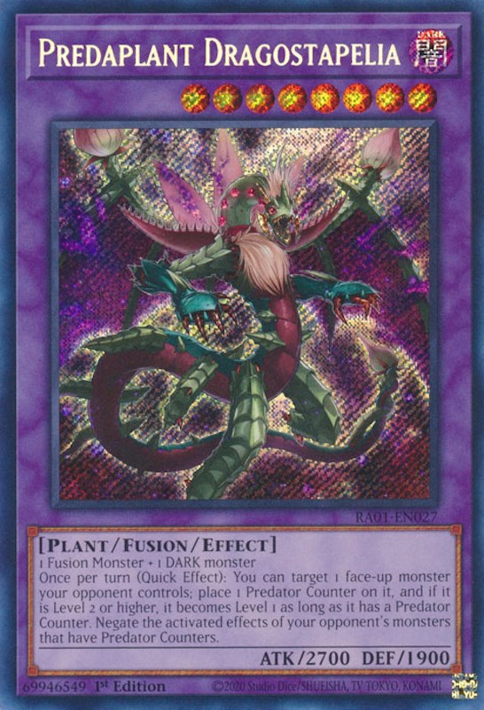 Predaplant Dragostapelia [RA01-EN027] Secret Rare | Galactic Gamez