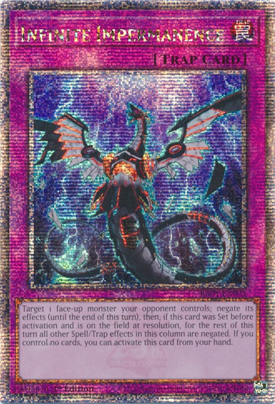 Infinite Impermanence [RA01-EN075] Quarter Century Secret Rare | Galactic Gamez