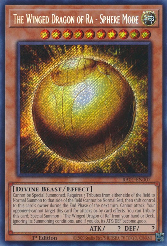ra01 yugioh card list The Winged Dragon of Ra