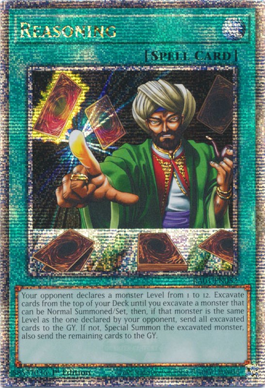 Reasoning [RA01-EN052] Quarter Century Secret Rare | Galactic Gamez