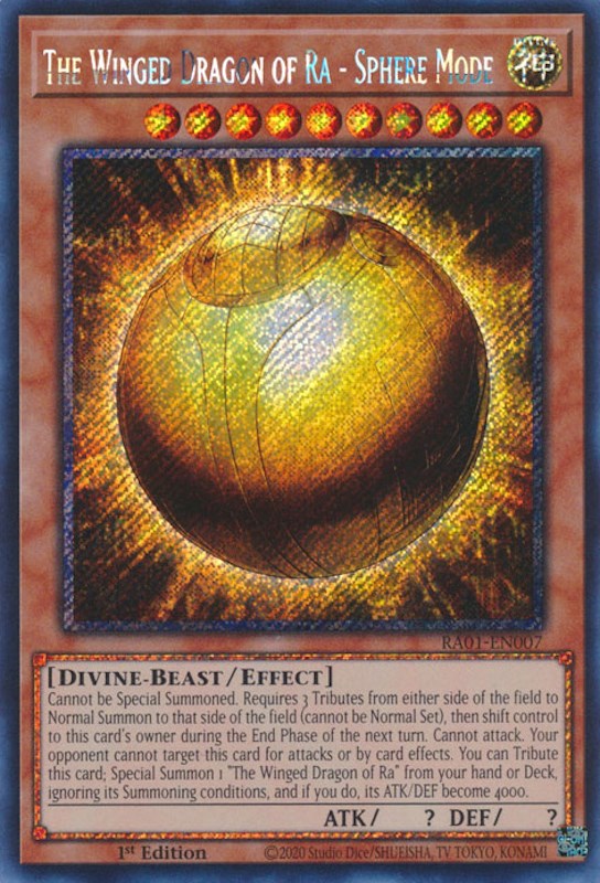 The Winged Dragon of Ra - Sphere Mode [RA01-EN007] Platinum Secret Rare | Galactic Gamez