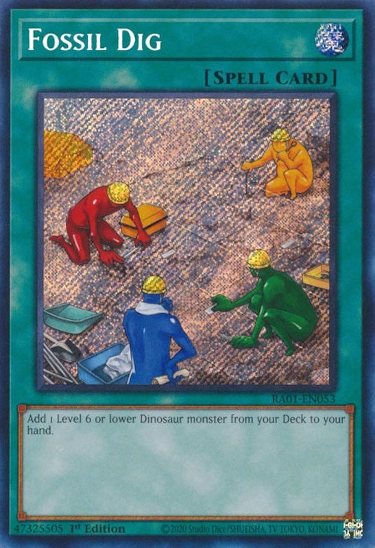 Fossil Dig [RA01-EN053] Secret Rare | Galactic Gamez