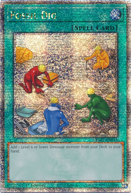Fossil Dig [RA01-EN053] Quarter Century Secret Rare | Galactic Gamez