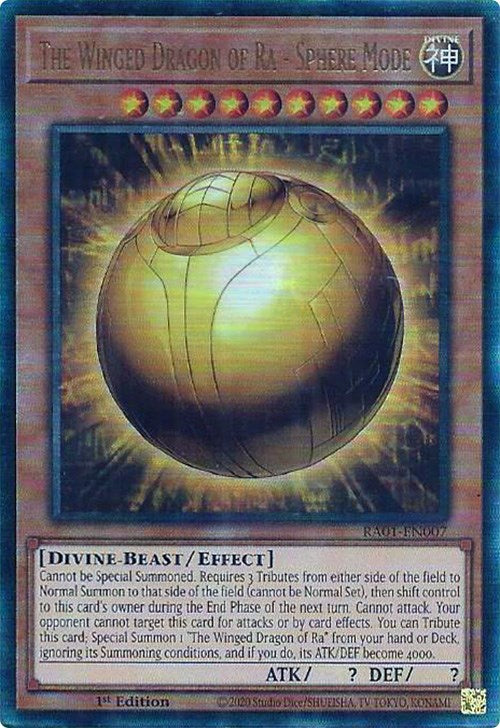 The Winged Dragon of Ra - Sphere Mode [RA01-EN007] Prismatic Ultimate Rare | Galactic Gamez