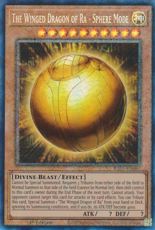 The Winged Dragon of Ra - Sphere Mode [RA01-EN007] Prismatic Collector's Rare | Galactic Gamez