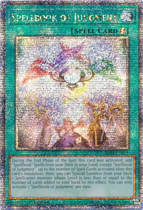 Spellbook of Judgment [RA01-EN054] Quarter Century Secret Rare | Galactic Gamez