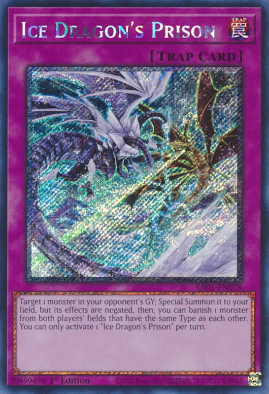 Ice Dragon's Prison [RA01-EN078] Platinum Secret Rare | Galactic Gamez