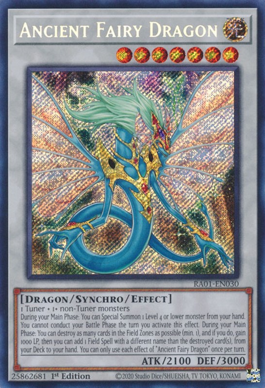 Ancient Fairy Dragon [RA01-EN030] Secret Rare | Galactic Gamez