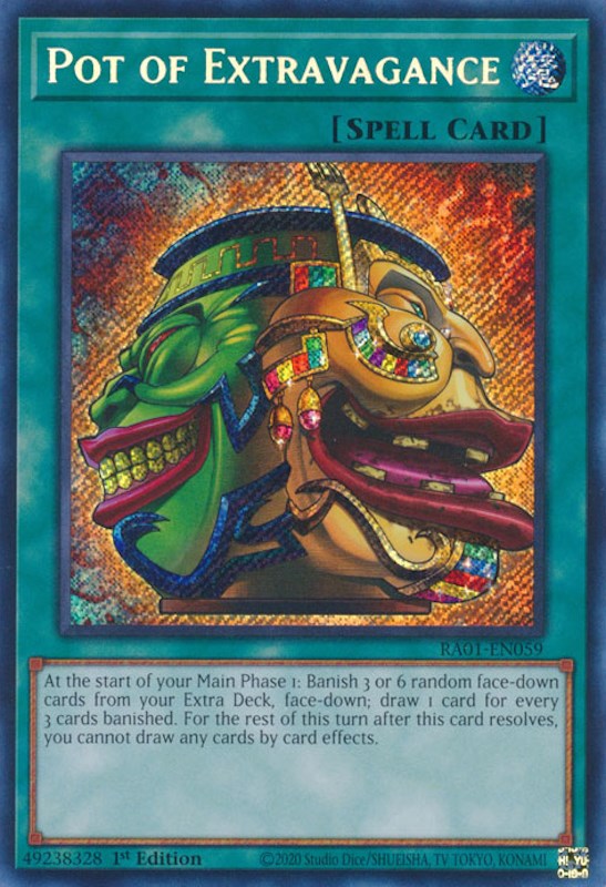 Pot of Extravagance [RA01-EN059] Secret Rare | Galactic Gamez