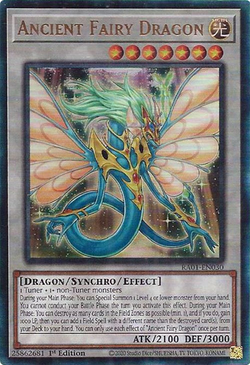 Ancient Fairy Dragon [RA01-EN030] Prismatic Ultimate Rare | Galactic Gamez