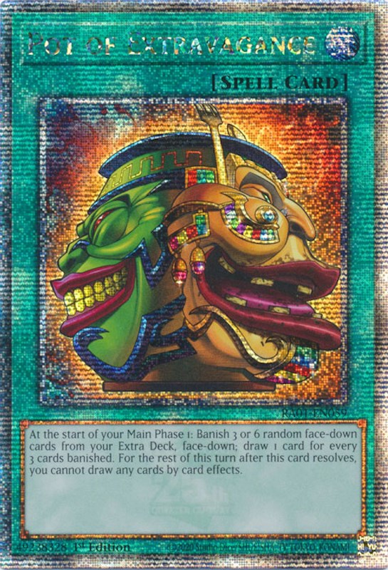 Pot of Extravagance [RA01-EN059] Quarter Century Secret Rare | Galactic Gamez