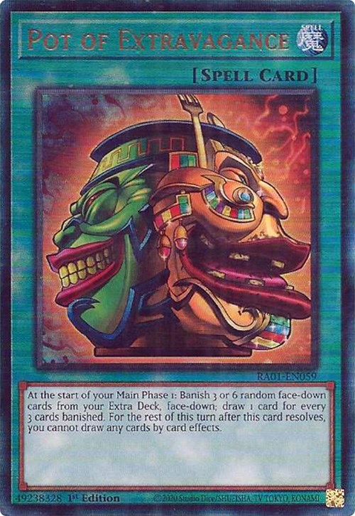 Pot of Extravagance [RA01-EN059] Prismatic Ultimate Rare | Galactic Gamez