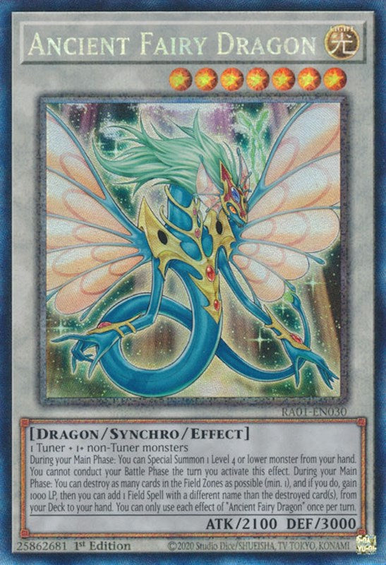 Ancient Fairy Dragon [RA01-EN030] Prismatic Collector's Rare | Galactic Gamez