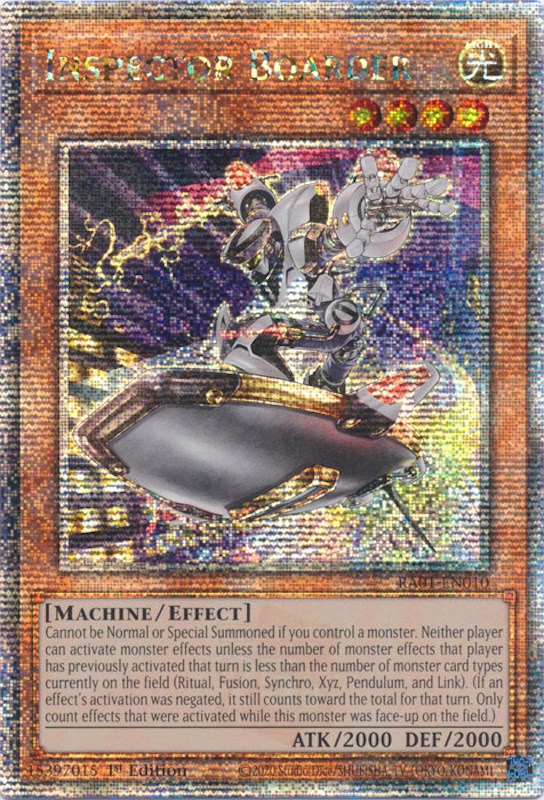 Inspector Boarder [RA01-EN010] Quarter Century Secret Rare | Galactic Gamez