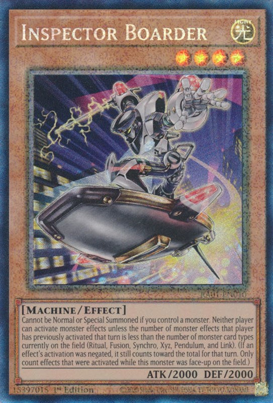 Inspector Boarder [RA01-EN010] Prismatic Collector's Rare | Galactic Gamez