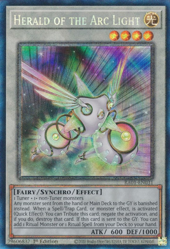 Herald of the Arc Light [RA01-EN031] Prismatic Collector's Rare | Galactic Gamez