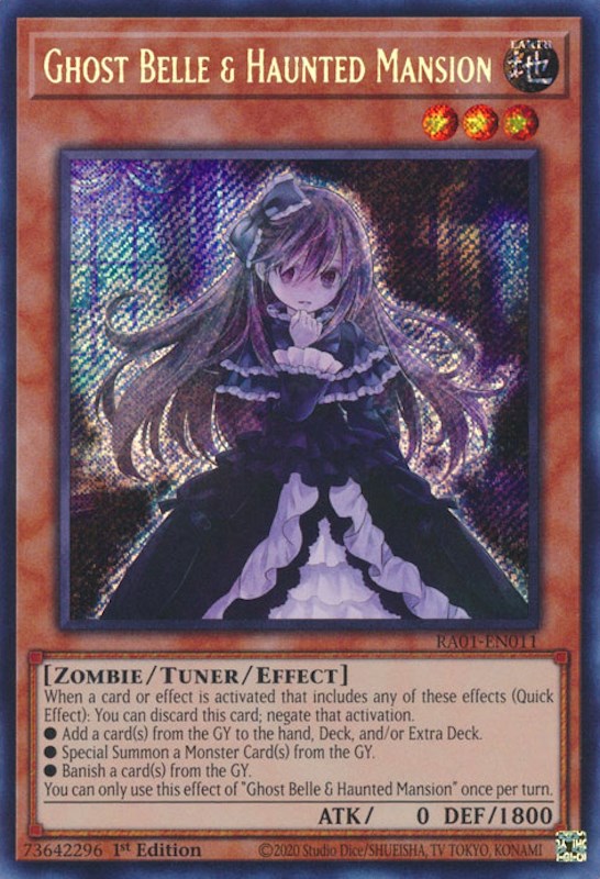 Ghost Belle & Haunted Mansion [RA01-EN011] Secret Rare | Galactic Gamez