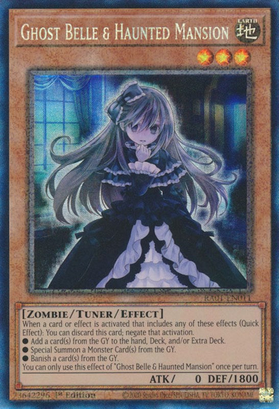 Ghost Belle & Haunted Mansion [RA01-EN011] Prismatic Collector's Rare | Galactic Gamez