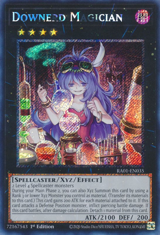 Downerd Magician [RA01-EN035] Platinum Secret Rare | Galactic Gamez