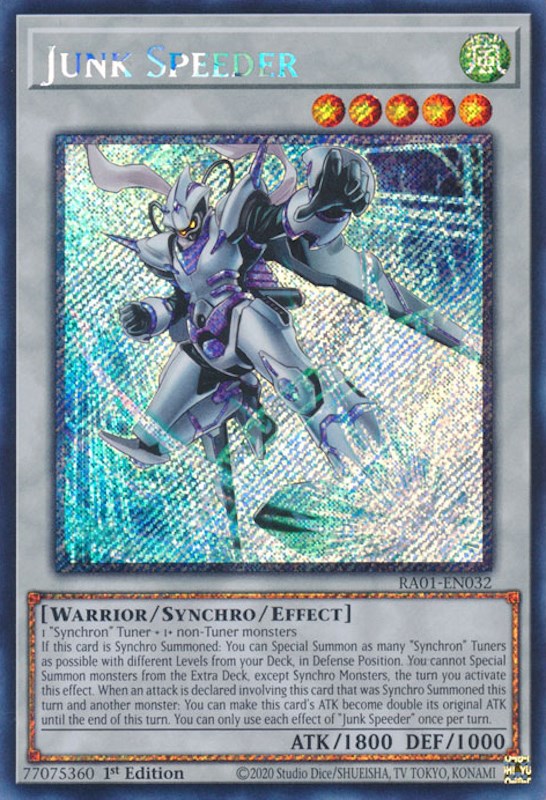 Junk Speeder [RA01-EN032] Platinum Secret Rare | Galactic Gamez