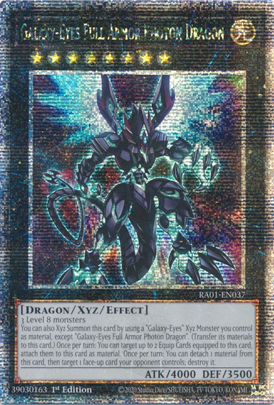 Galaxy-Eyes Full Armor Photon Dragon [RA01-EN037] Quarter Century Secret Rare | Galactic Gamez