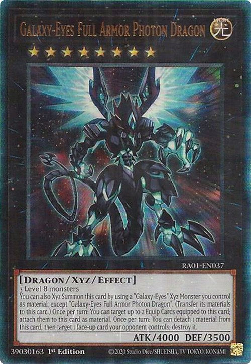 Galaxy-Eyes Full Armor Photon Dragon [RA01-EN037] Prismatic Ultimate Rare | Galactic Gamez