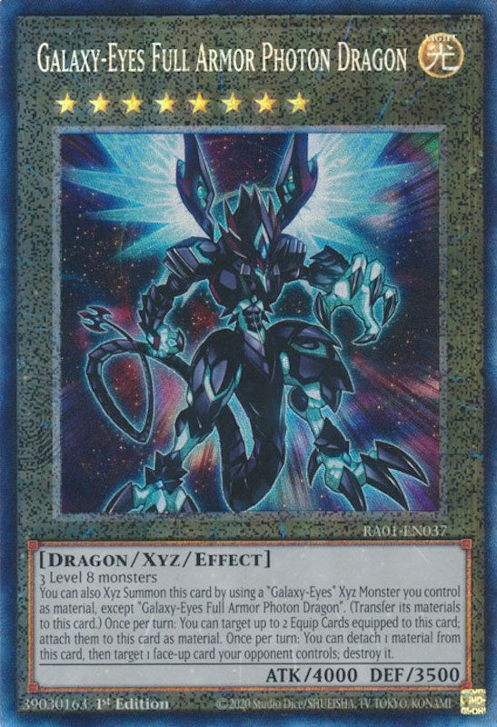 Galaxy-Eyes Full Armor Photon Dragon [RA01-EN037] Prismatic Collector's Rare | Galactic Gamez