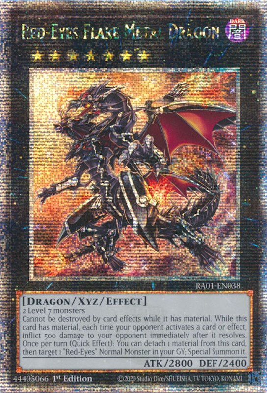 Red-Eyes Flare Metal Dragon [RA01-EN038] Quarter Century Secret Rare | Galactic Gamez